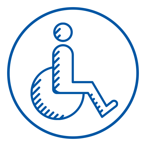 Icon mit Rollstuhlfahrer