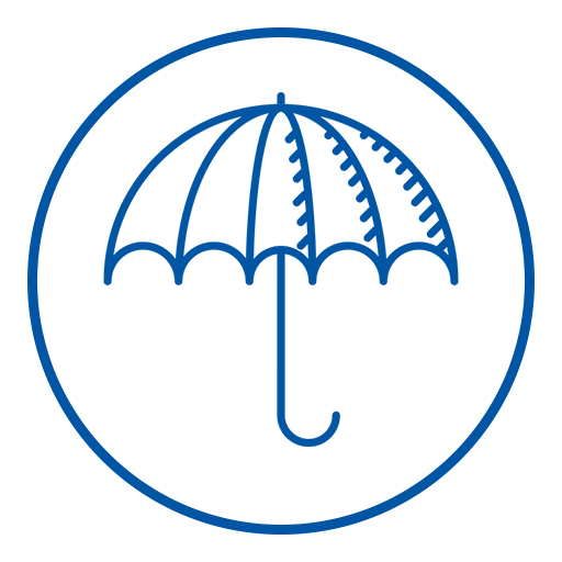 Icon eines aufgeklappten Regenschirms